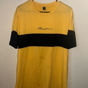 SHEIN Yellow and Black Graphic Tee